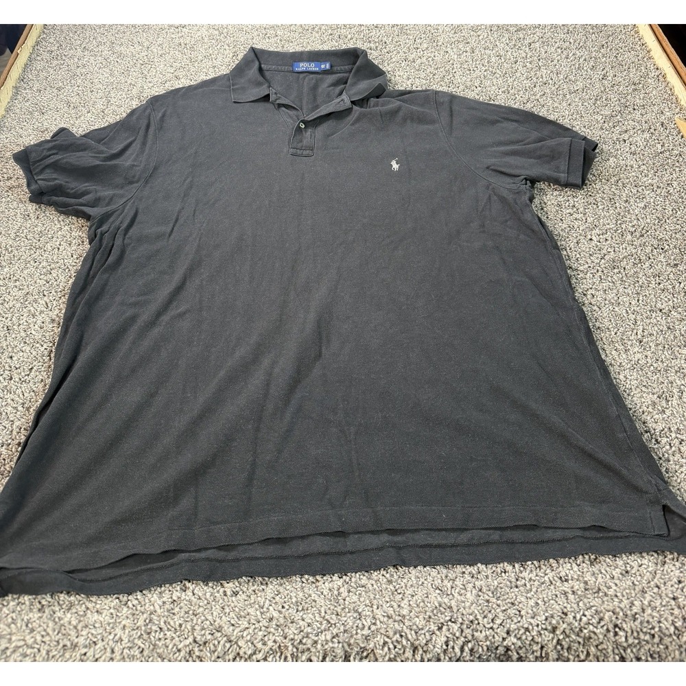 Polo Ralph Lauren Short Sleeve Polo Shirt Men's Size 2XLT Black
